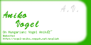 aniko vogel business card